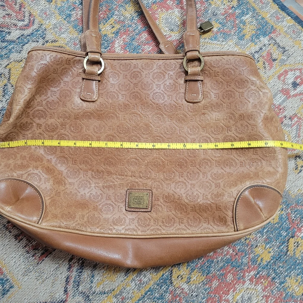 Liz Claiborne Faux Leather Monogram Shoulder Bag